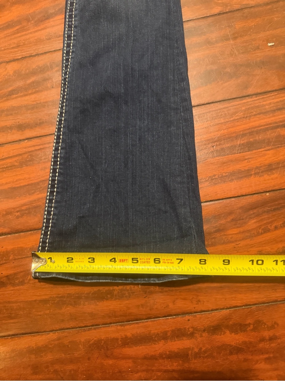 Rock Revival Indigo Boot Cut Jeans with White Contrast Stitching - Picture 2 of 13